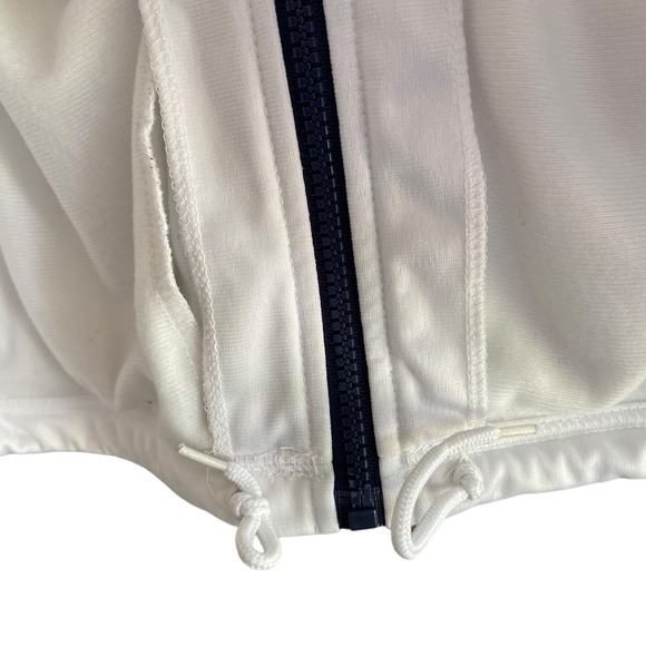 STARTER Men's Size L Jacket Athletic Zip Front White Navy Blue 100% Polyester - Picture 11 of 13